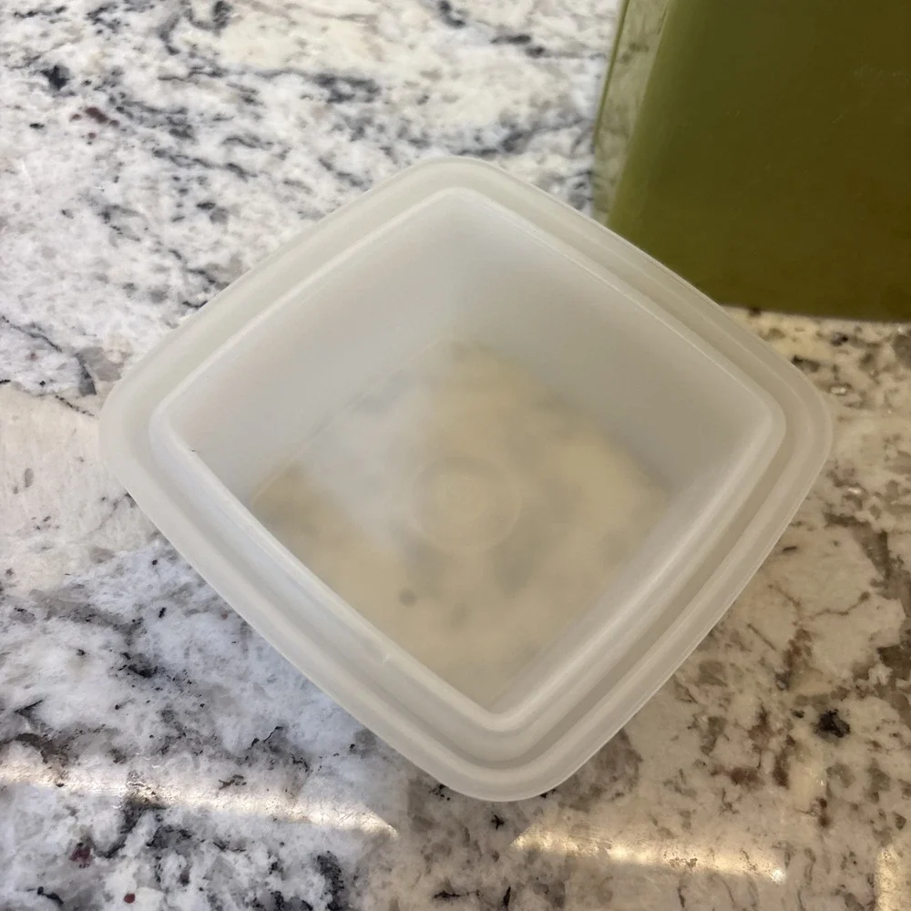 VTG Tupperware Olive Pickle Keeper Pick-a-Deli Avocado Green‎ 3 Piece USA 1330-6